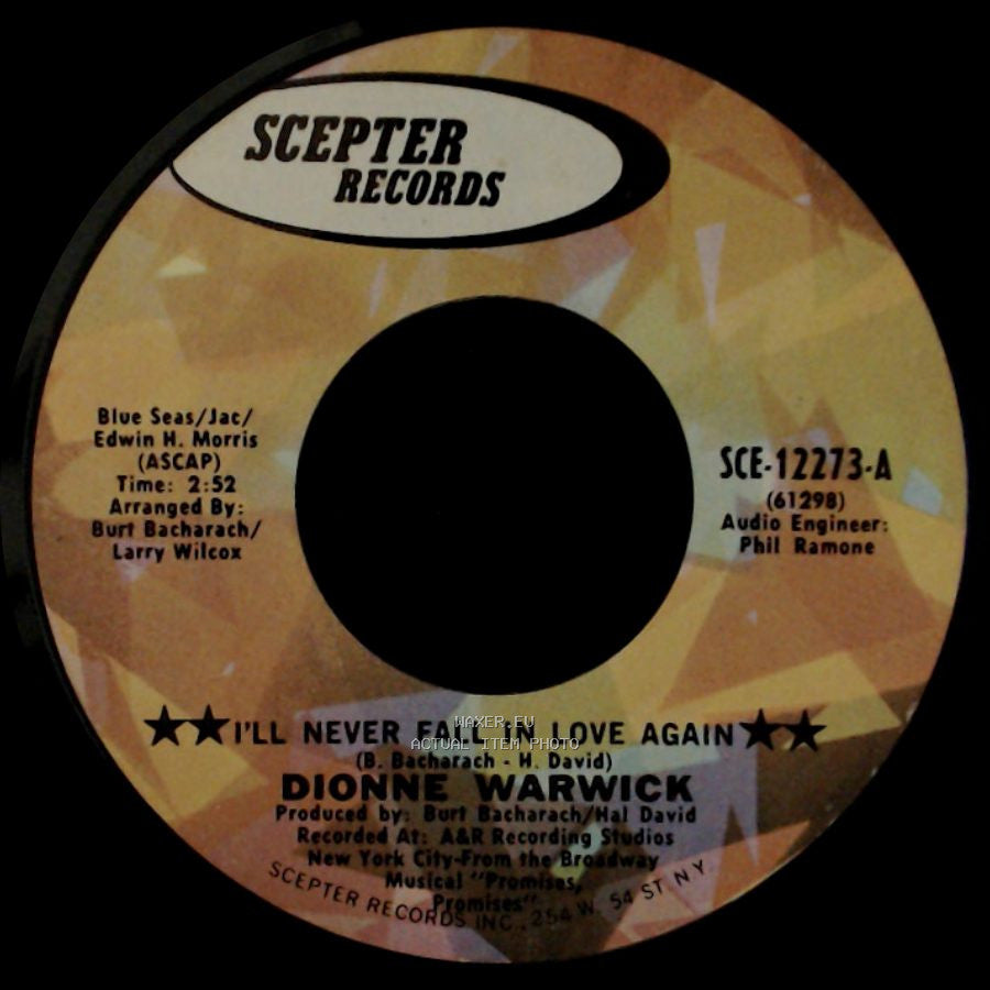 Dionne Warwick - I'll Never Fall In Love Again / What The World Needs Now Is Love side A