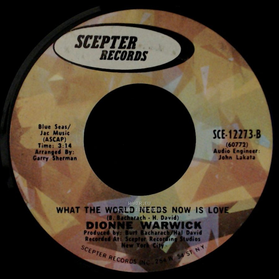 Dionne Warwick - I'll Never Fall In Love Again / What The World Needs Now Is Love side B