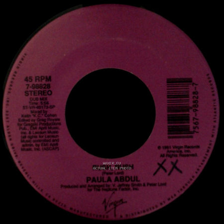 Paula Abdul - Rush, Rush / Rush, Rush side A