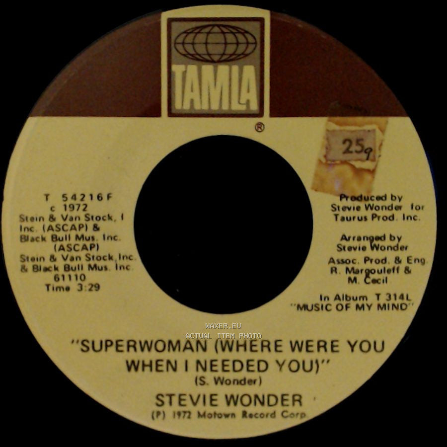 Stevie Wonder - I Love Every Little Thing About You / Superwoman (Where Were You When I Needed You) side B