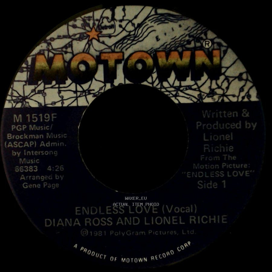 Diana Ross And Lionel Richie - Endless Love (Vocal) / Endless Love (Instrumental) side A