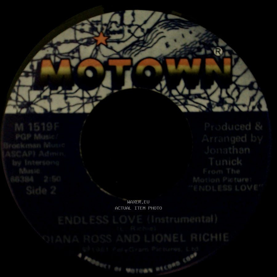 Diana Ross And Lionel Richie - Endless Love (Vocal) / Endless Love (Instrumental) side B