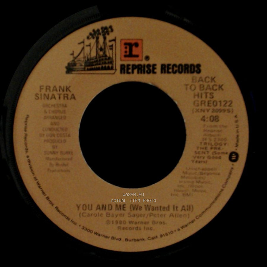 Frank Sinatra - You And Me (We Wanted It All) / Theme From New York, New York side A