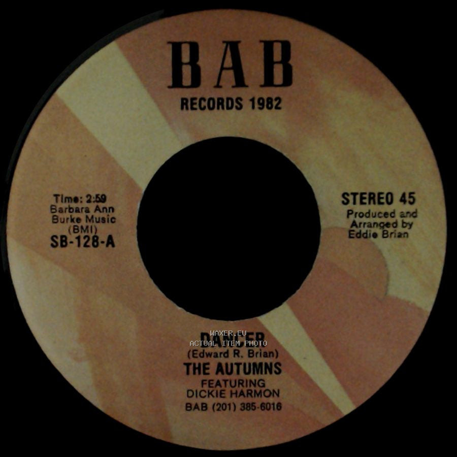 The Autumns Featuring Dickie Harmon / The Autums - Dancer / Thank You Pretty Lady side A