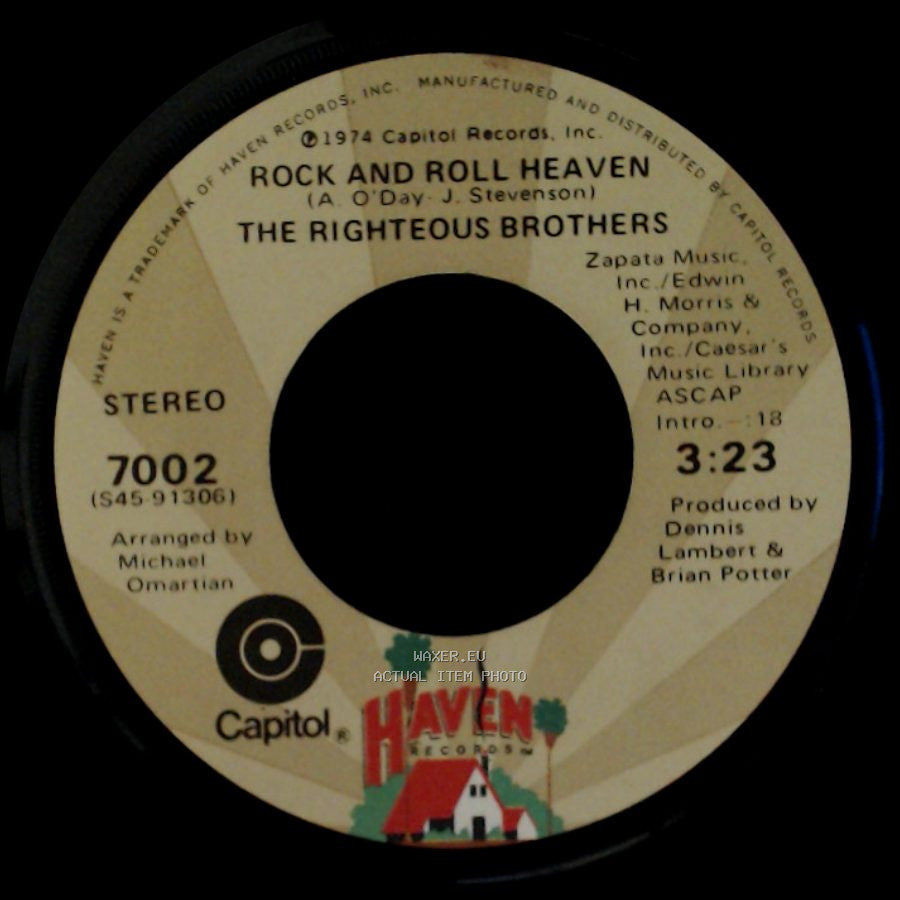 The Righteous Brothers - I Just Wanna Be Me / Rock And Roll Heaven side B