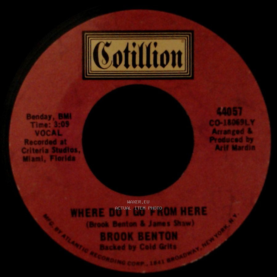 Brook Benton - Where Do I Go From Here / Rainy Night In Georgia side A