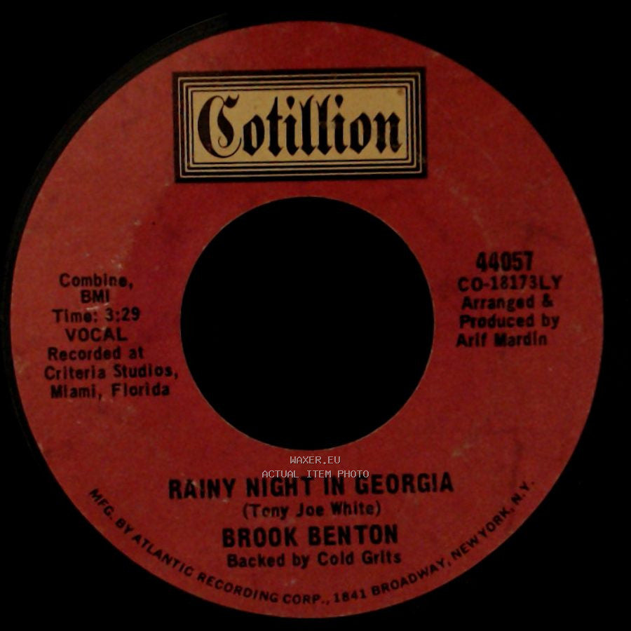 Brook Benton - Where Do I Go From Here / Rainy Night In Georgia side B
