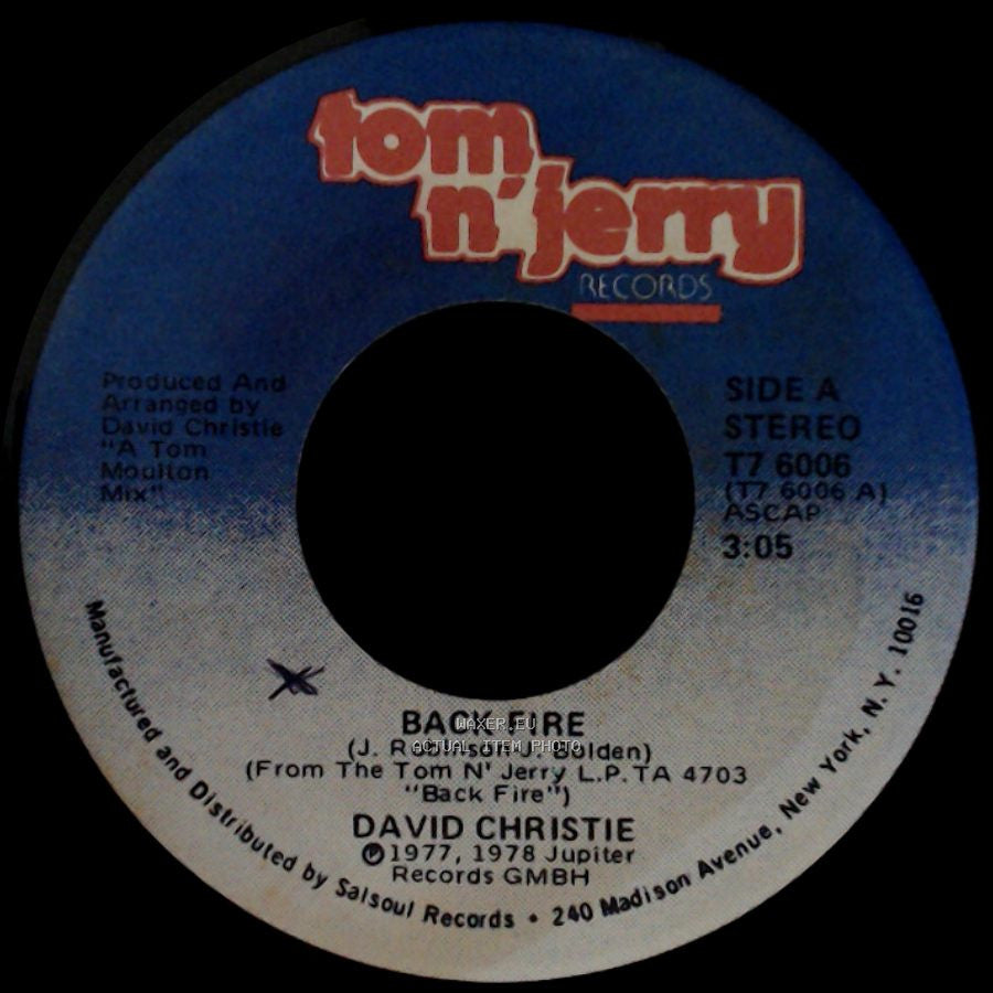 David Christie - Back Fire / Love On The Rebound side A