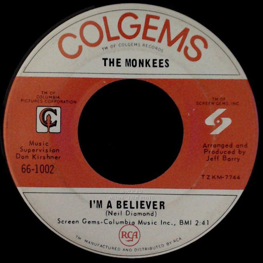 The Monkees - I'm A Believer / (I'm Not Your) Steppin' Stone side A