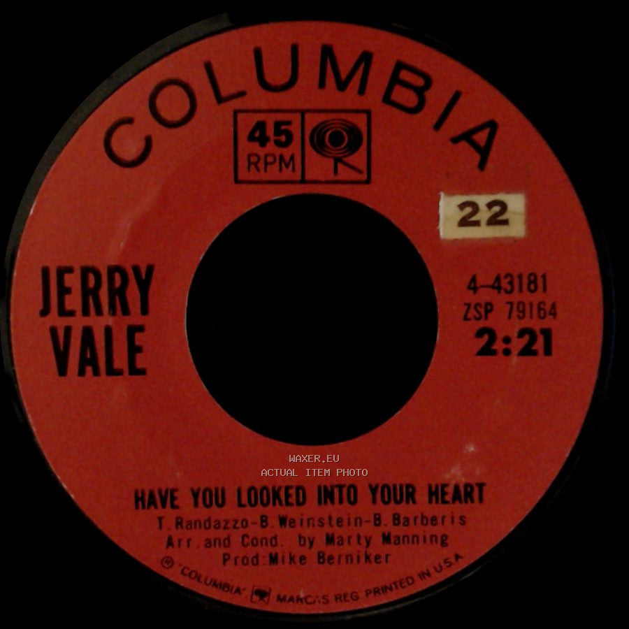 Jerry Vale - Andiamo / Have You Looked Into Your Heart side B