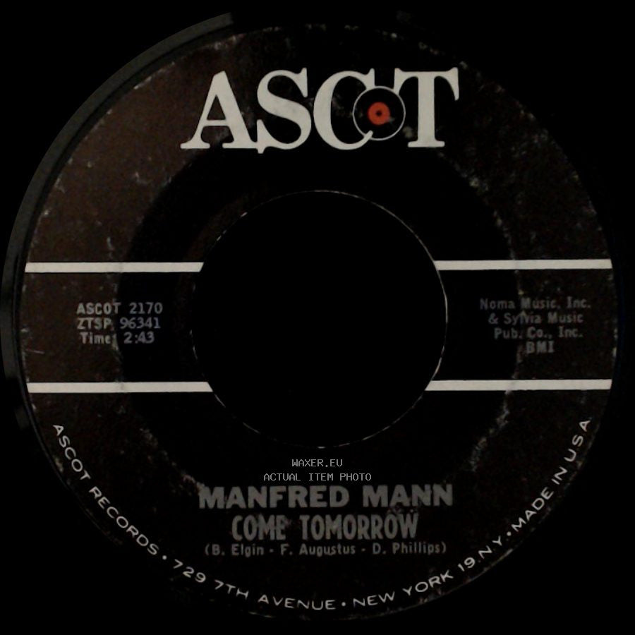 Manfred Mann - Come Tomorrow / What Did I Do Wrong side A