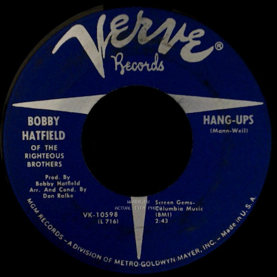 Bobby Hatfield Of The Righteous Brothers - Soul Cafe / Hang-Ups side B