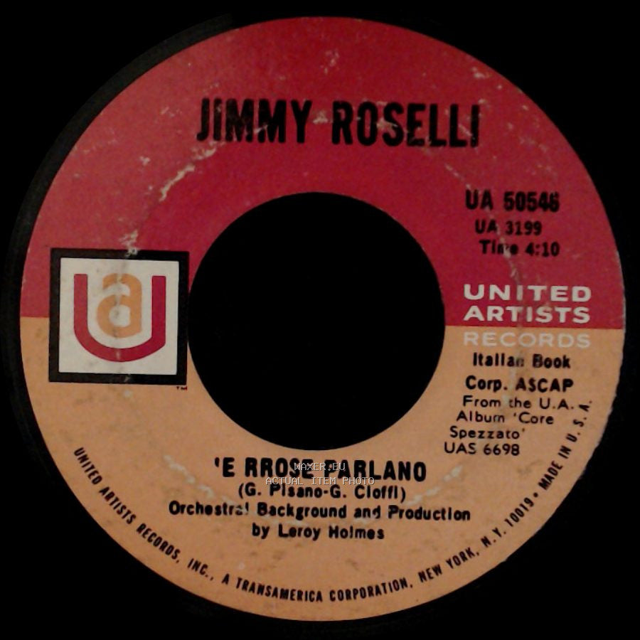 Jimmy Roselli - 'e Rrose Parlano / Senza Mamma E Nnamurata! side A