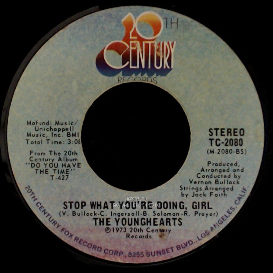 The Younghearts - Me & You / Stop What You're Doing, Girl side B
