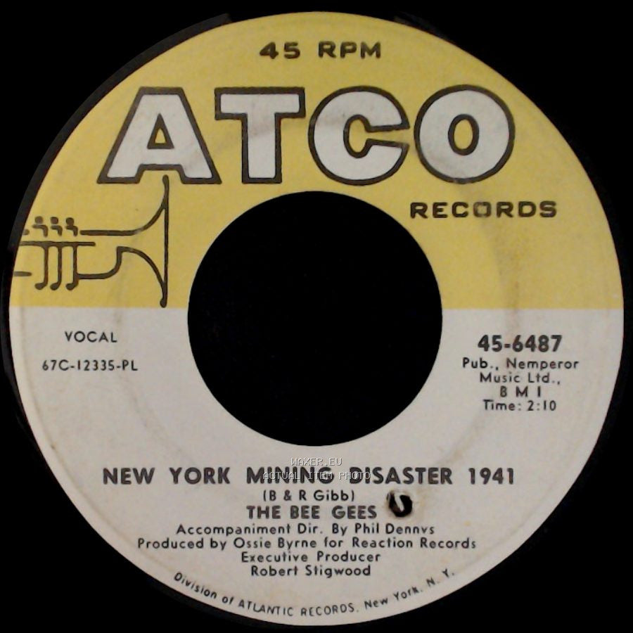The Bee Gees - I Can't See Nobody / New York Mining Disaster 1941 side B