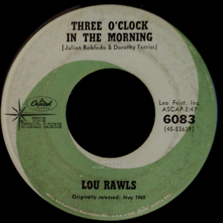 Lou Rawls - Stormy Monday / Three O'clock In The Morning side B