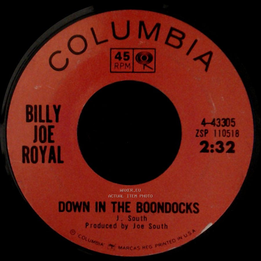 Billy Joe Royal - Oh, What A Night / Down In The Boondocks side B