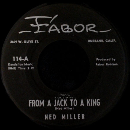 Ned Miller - Parade Of Broken Hearts / From A Jack To A King side B
