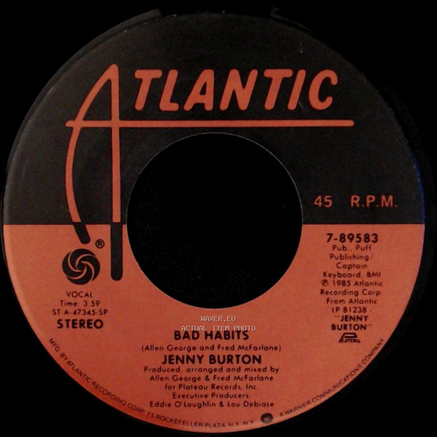 Jenny Burton - Let's Get Back To Love / Bad Habits side B