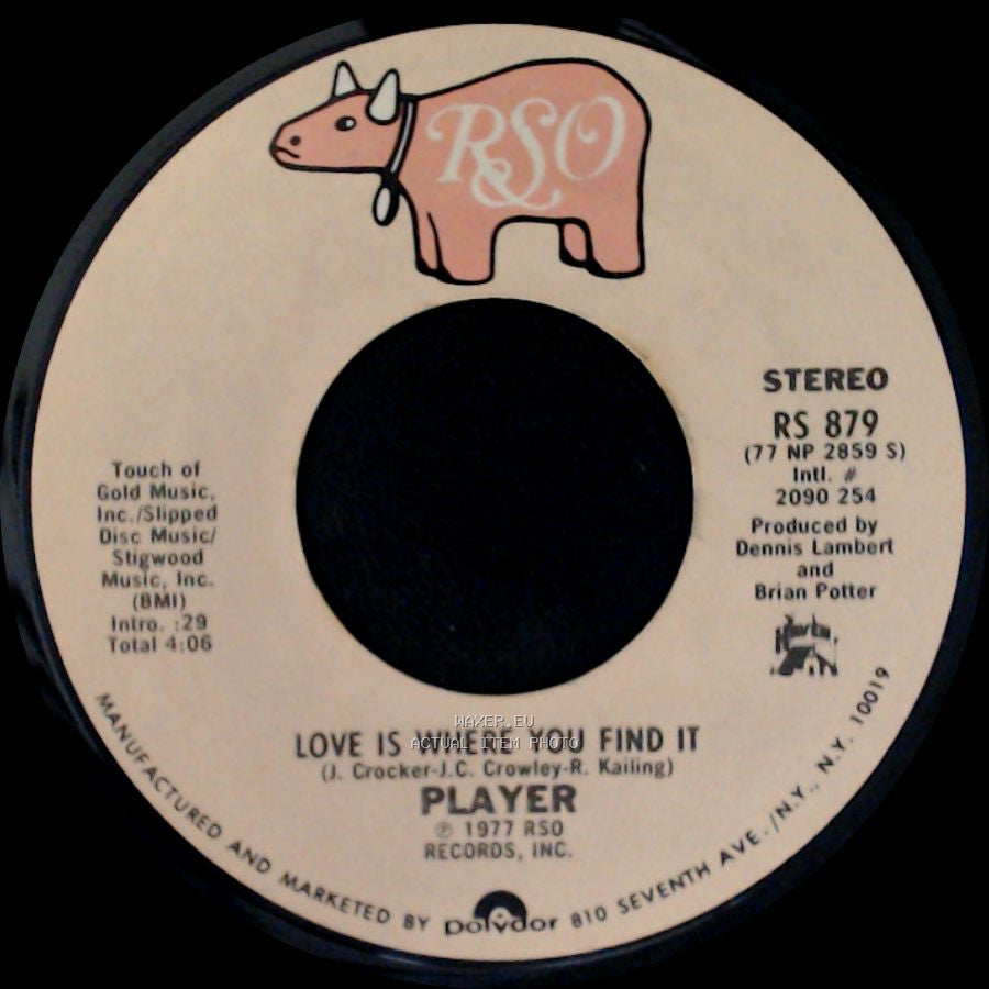Player - Baby Come Back / Love Is Where You Find It side B