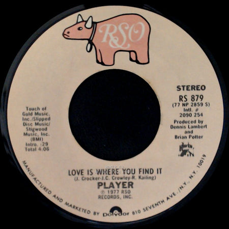Player - Baby Come Back / Love Is Where You Find It side B