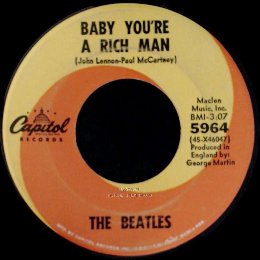 The Beatles - Baby You're A Rich Man / All You Need Is Love side A