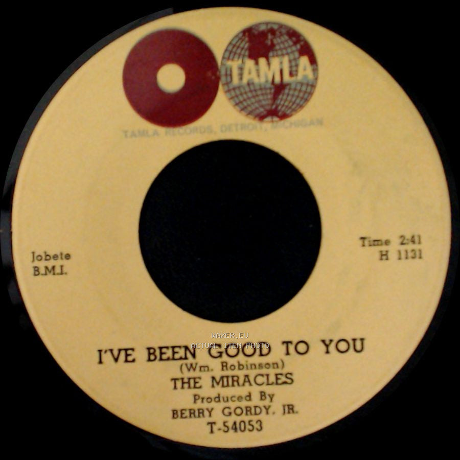 The Miracles - What's So Good About Good-By / I've Been Good To You side B