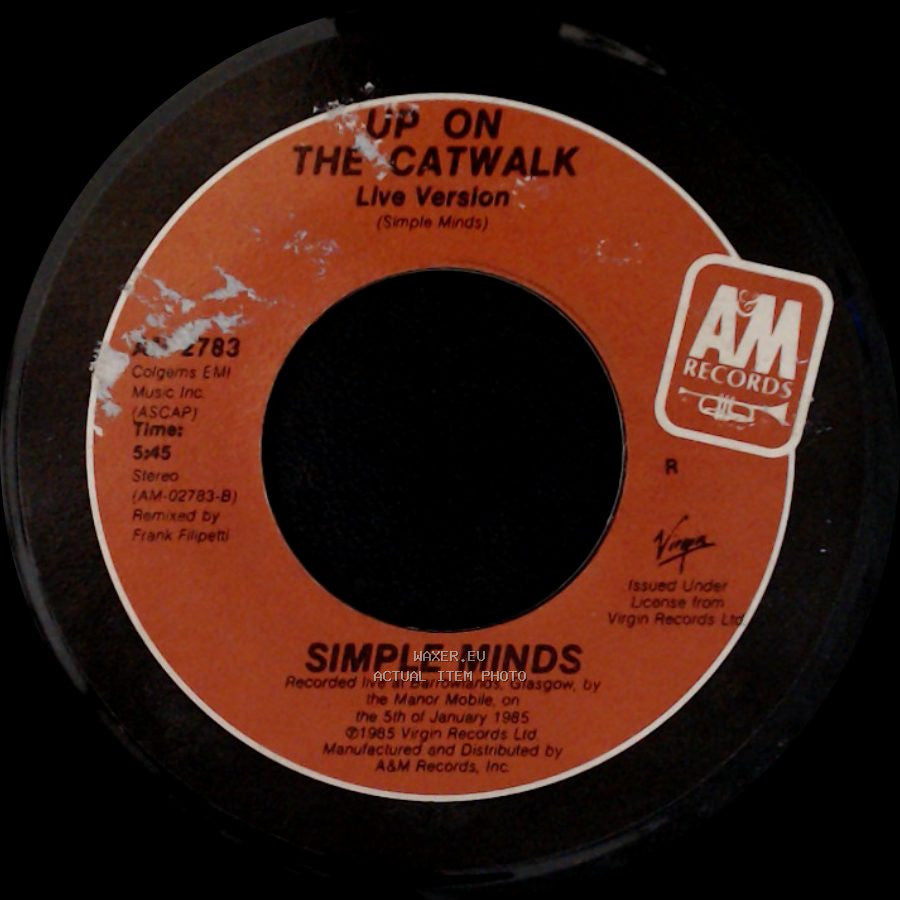 Simple Minds - Up On The Catwalk Live Version / Alive & Kicking side A