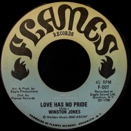 Winston Jones - Love Has No Pride / Part Ii side A