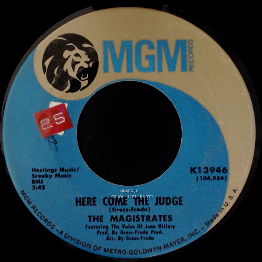 The Magistrates - Girl / Here Come The Judge side B