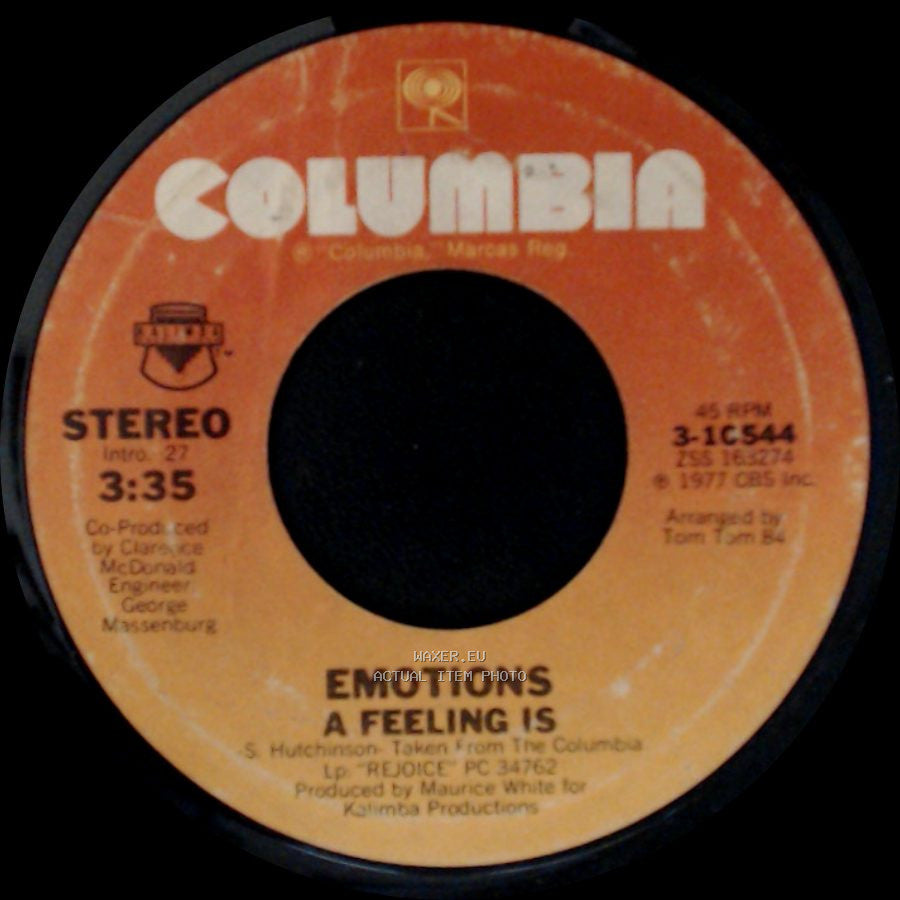 Emotions - Best Of My Love / A Feeling Is side B