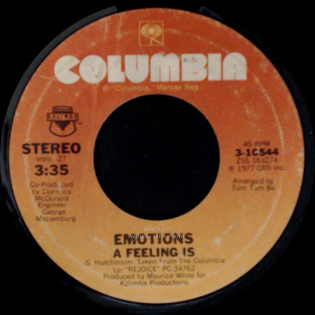 Emotions - Best Of My Love / A Feeling Is side B