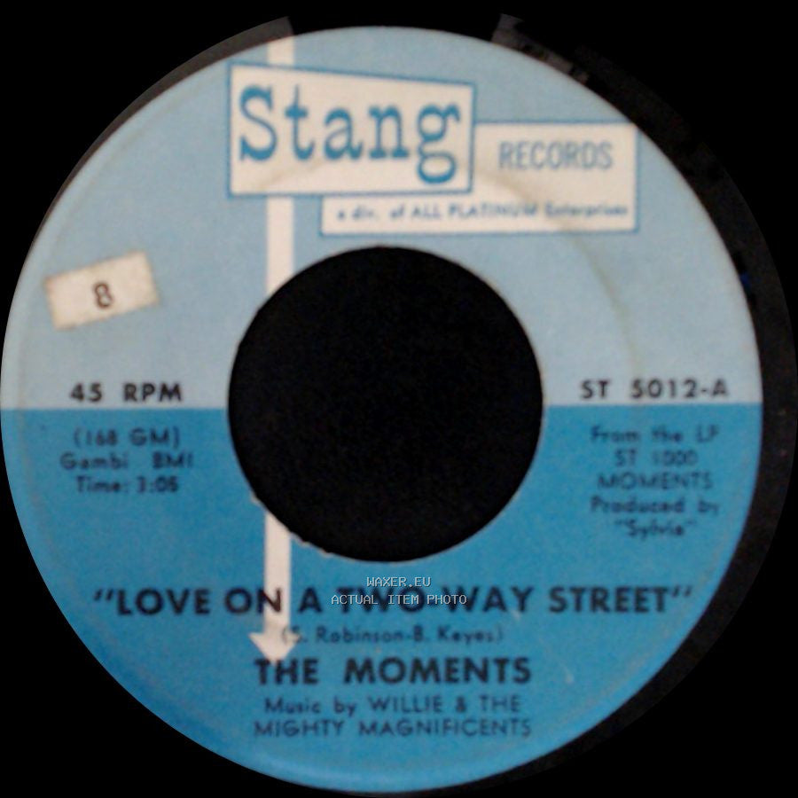 The Moments - I Won't Do Anything / Love On A Two-Way Street side B