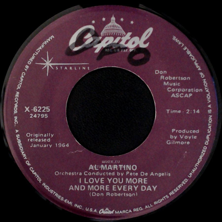 Al Martino - Daddy's Little Girl / I Love You More And More Every Day side B