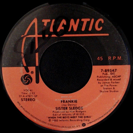 Sister Sledge - Frankie / Hold Out Poppy side A