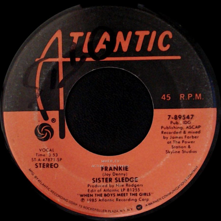 Sister Sledge - Frankie / Hold Out Poppy side A