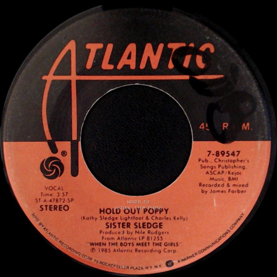 Sister Sledge - Frankie / Hold Out Poppy side B