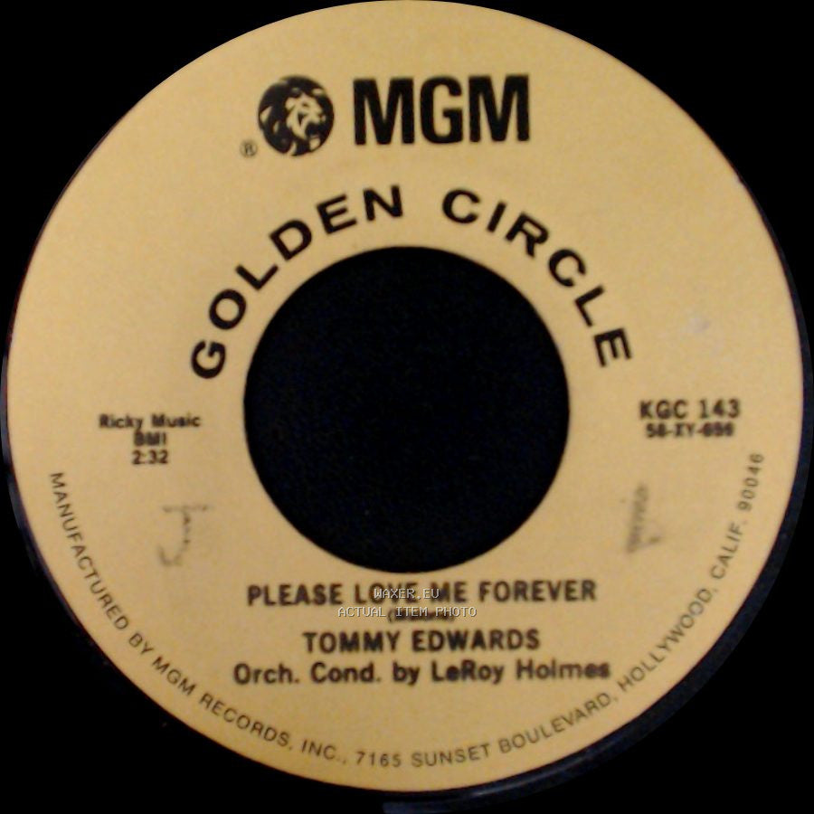 Tommy Edwards - Please Love Me Forever / It's All In The Game side A