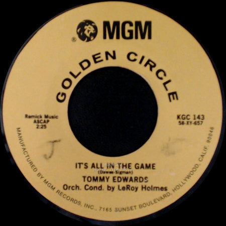 Tommy Edwards - Please Love Me Forever / It's All In The Game side B
