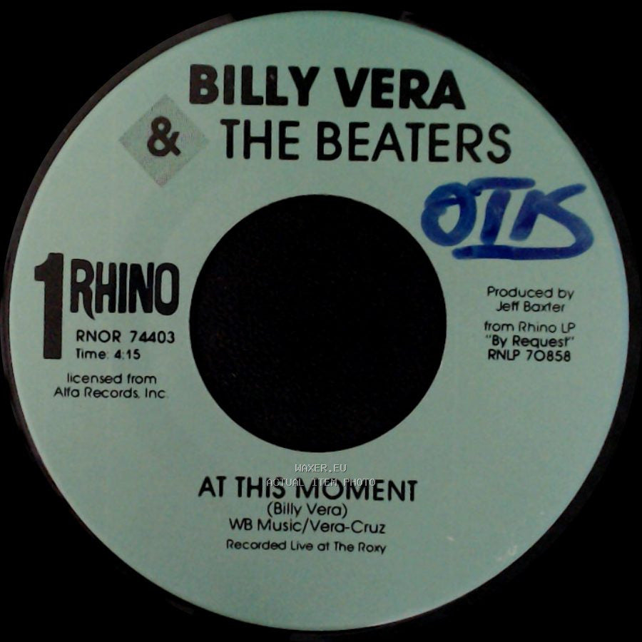 Billy Vera & The Beaters - At This Moment / Peanut Butter side A