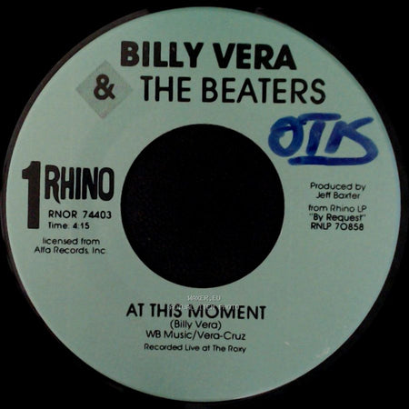 Billy Vera & The Beaters - At This Moment / Peanut Butter side A