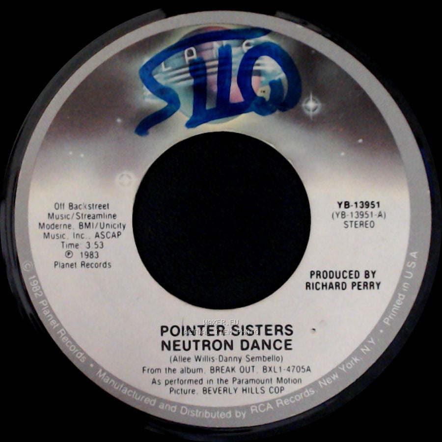 Pointer Sisters - Telegraph Your Love / Neutron Dance side B