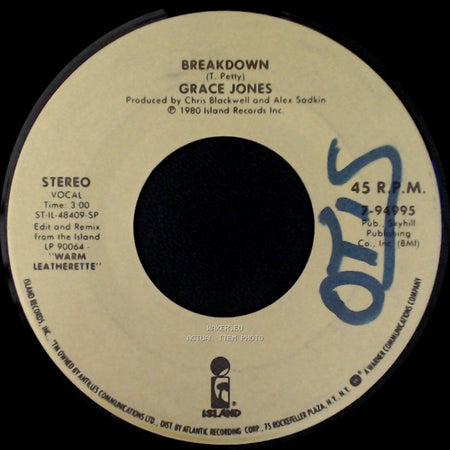 Grace Jones - Breakdown / Pull Up To The Bumper side A