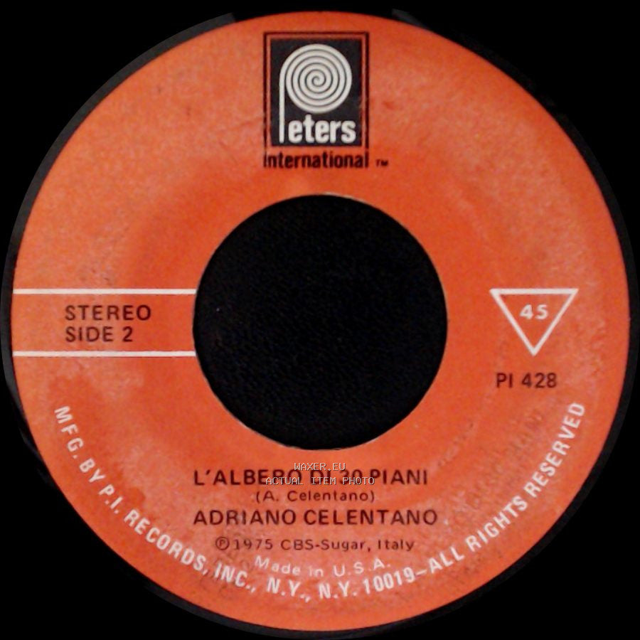Adriano Celentano - Bellissima / L'albero Di 30 Piani side B