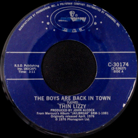 Thin Lizzy - The Boys Are Back In Town / Jailbreak side A