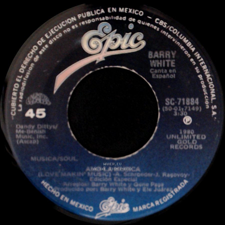 Barry White - Amo La Musica (Love Makin' Music) / Amo La Musica side B