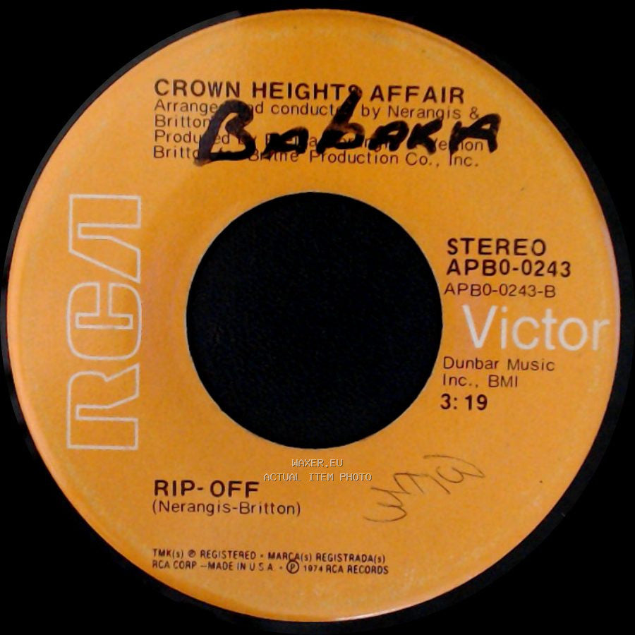 Crown Heights Affair - Rip-Off / Leave The Kids Alone side A