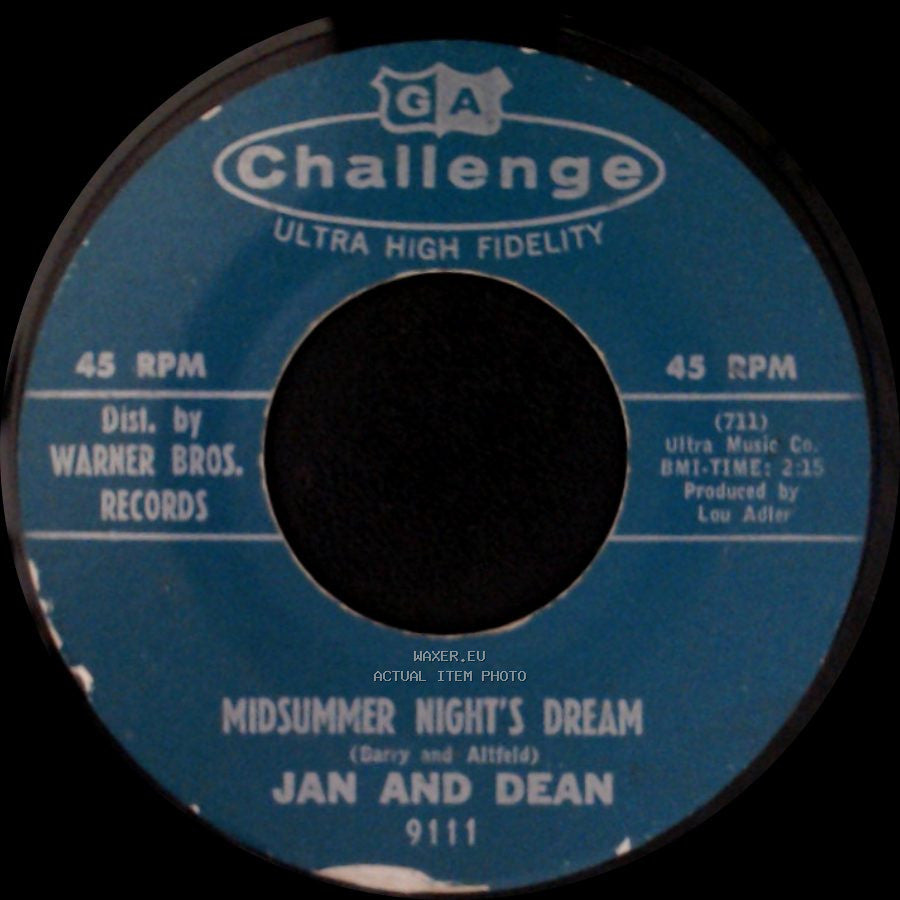 Jan And Dean - Heart And Soul / Midsummer Night's Dream side B