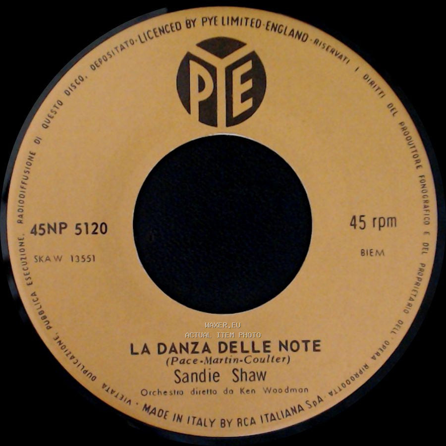 Sandie Shaw - La Danza Delle Note / Ho Sognato Te side A