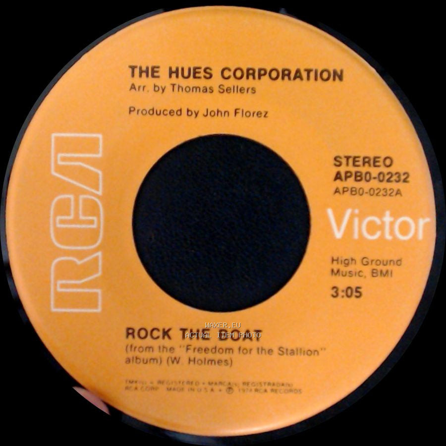 The Hues Corporation - All Goin' Down Together / Rock The Boat side B